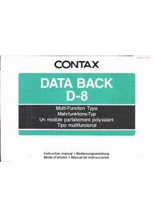 Contax AX manual. Camera Instructions.